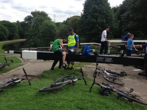 rest time on the canal bike ride